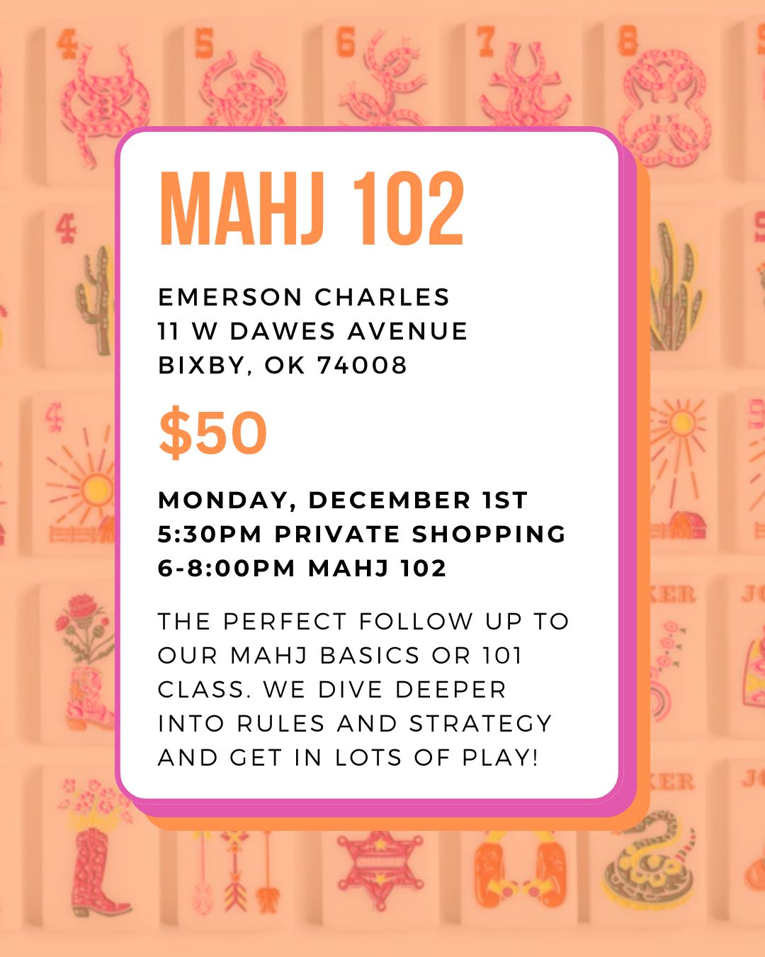 Mahj 102 at Emerson Charles