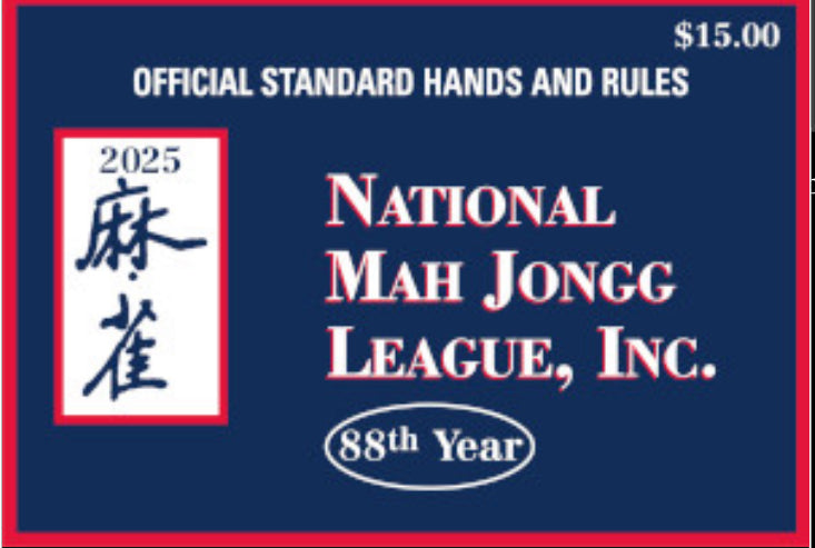 2025 National Mah Jong League Playing Card