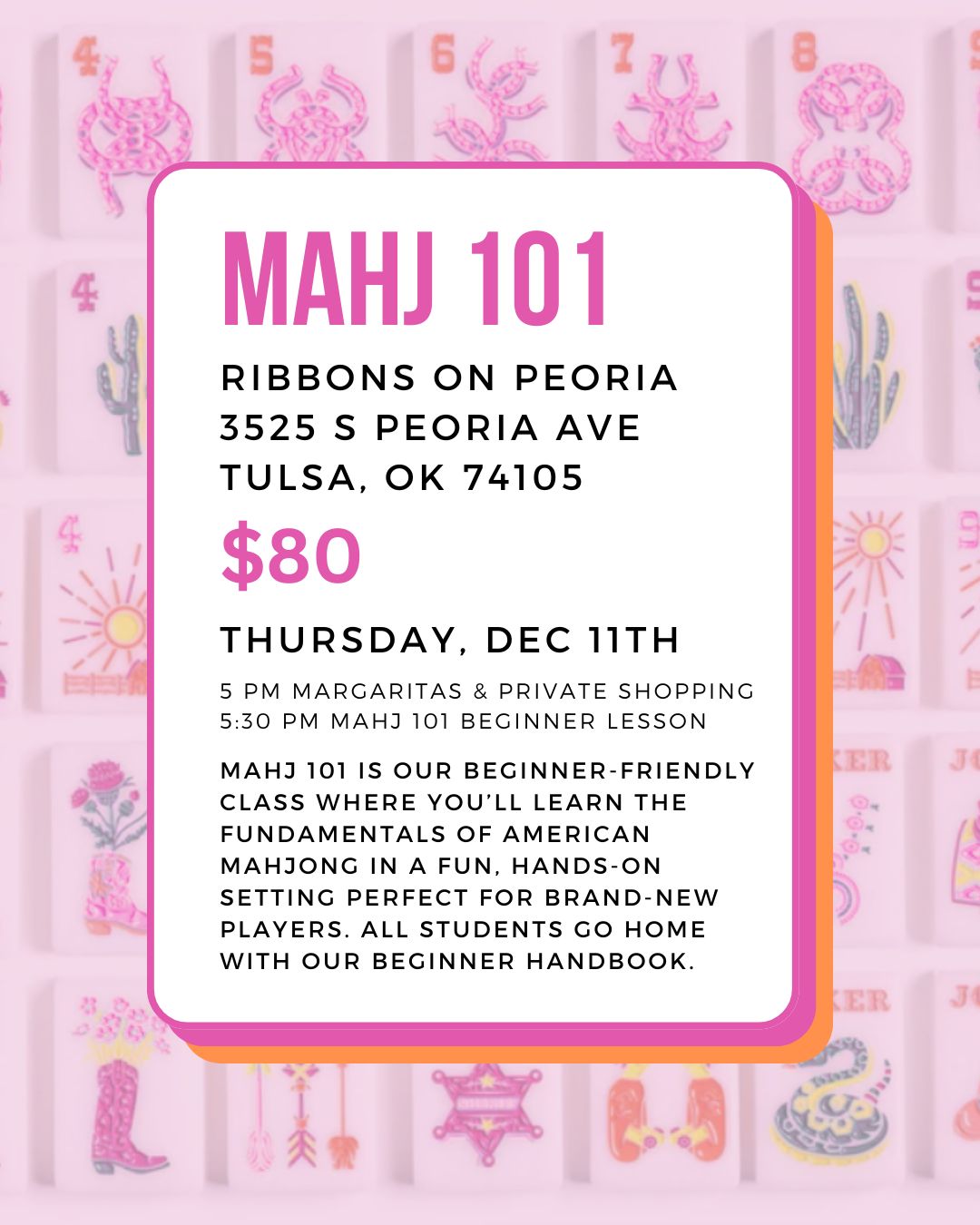 Mahj 101 at Ribbons